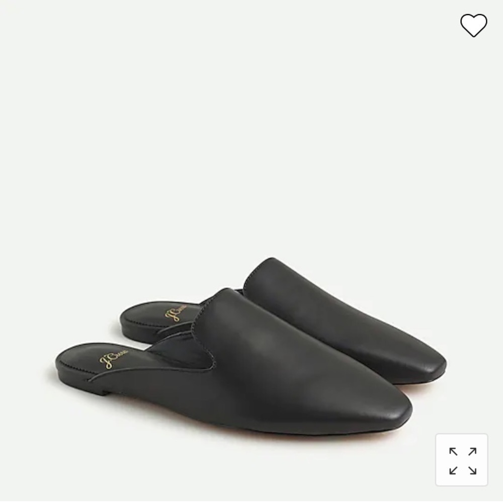 J crew Bennet unstructured leather mules AV976